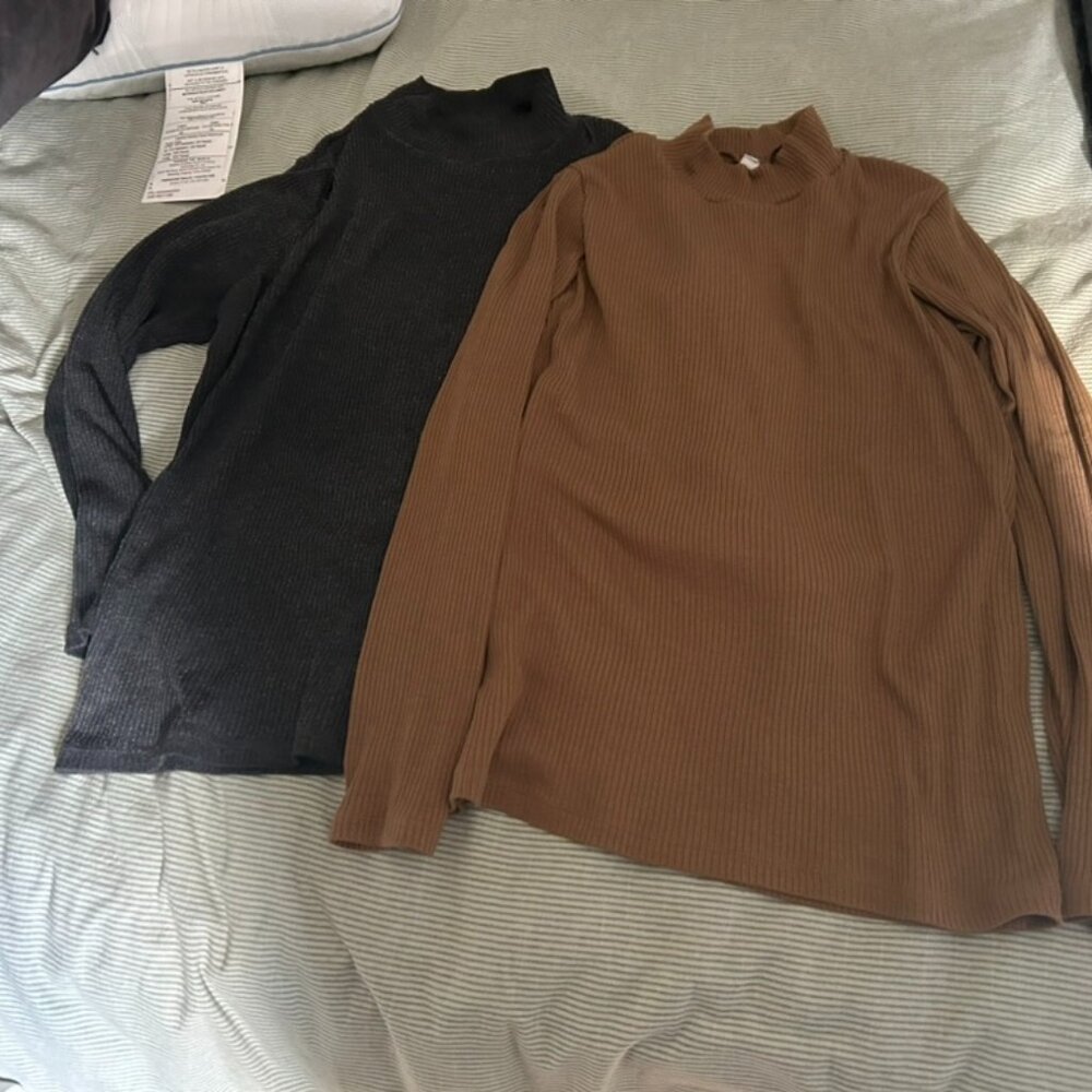 🧣🍁 Uniqlo Women’s Turtleneck Bundle – 4 Tops – Size XL 🍁🧣